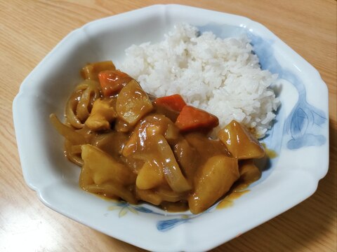 レンジも使って煮込み時間短縮のカレー